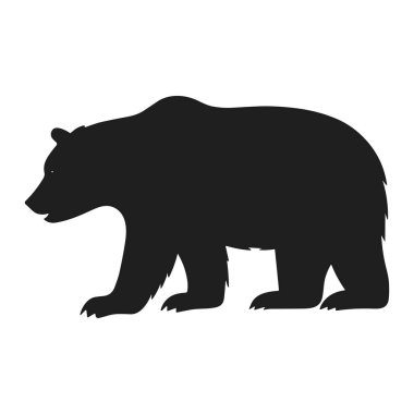 Bir Minimalist Ayı Silüet Vektörü