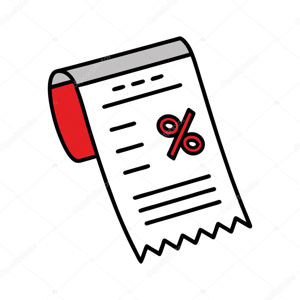 A shopping receipt cartoon vector