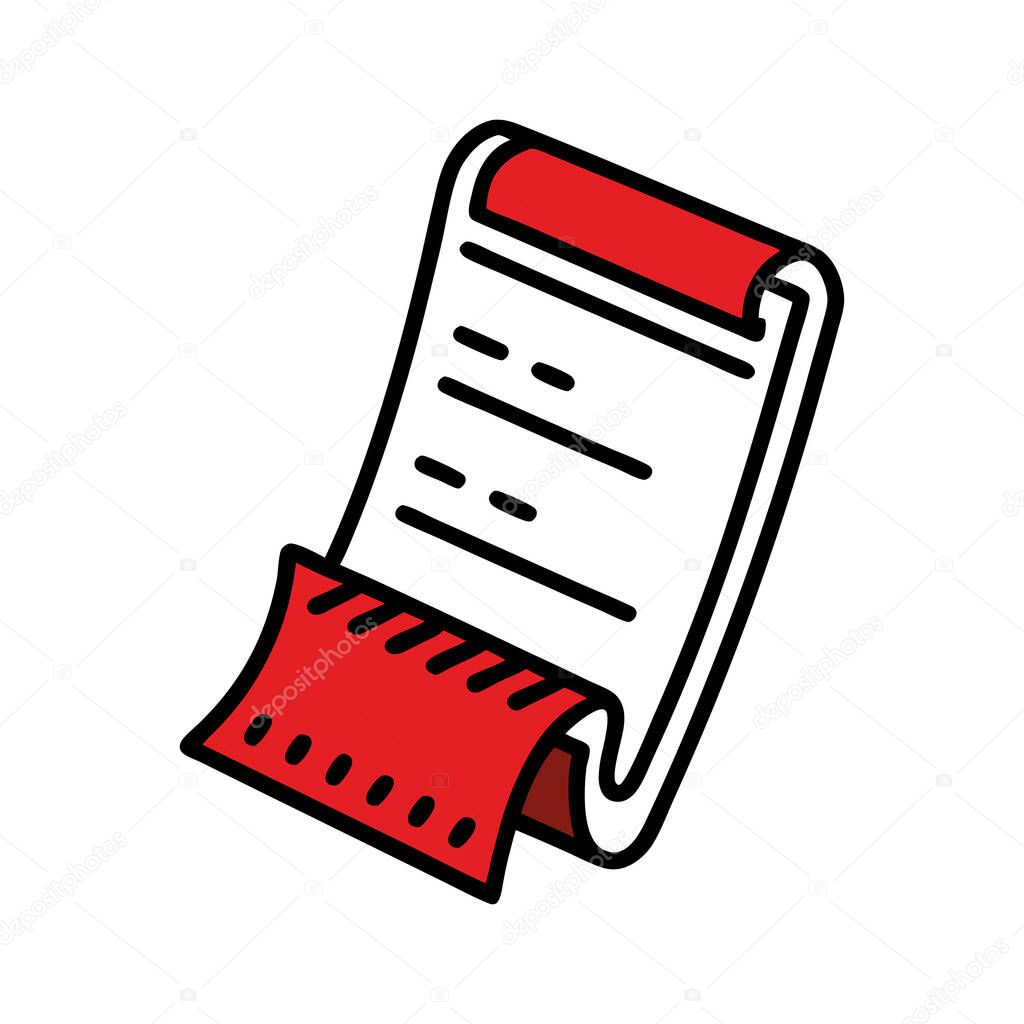 A shopping receipt cartoon vector