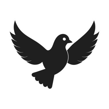 Bu vektör illüstrasyonunda barış, sevgi, özgürlük ve umudu sembolize eden uçan bir güvercin silueti var. Düğün tasarımları, dini temalar, aşk projeleri ve birlik odaklı sanat eserleri için ideal. Hem dijital hem de yazdırma uygulamaları için uygun.