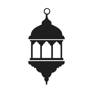 Bu basit ama zarif siluet vektör çizimi, Ramazan, bayram ya da herhangi bir İslam temalı tasarım projesi için mükemmel olan süslü bir İslami feneri tasvir ediyor..