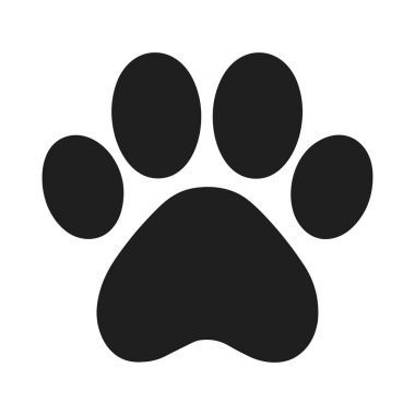 Cesur ve minimal hayvan pençesi iz vektör tasarımı, hayvan bakım markalaşması, hayvan temalı projeler, vahşi hayatı koruma kampanyaları ve dekoratif grafik tasarım unsurları için idealdir..