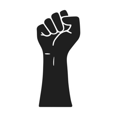 Güç, birlik ve aktivizmi sembolize eden yükseltilmiş siyah yumruğun basit ve güçlü bir temsili. Sosyal hareketler, protestolar ve güçlendirme kampanyaları için mükemmel bir tasarım..