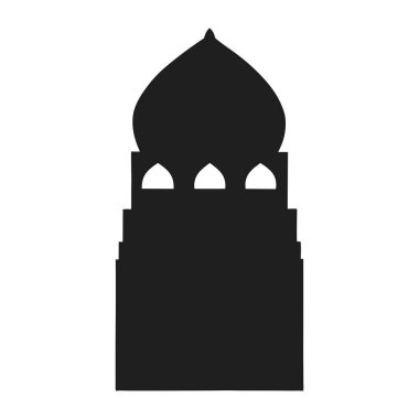 İslami cami kubbesinin cesur bir silueti. Karmaşık pencere kemerleriyle, geleneksel İslami mimari sergileniyor. Bu vektör İslam sanatı, cami tasarımları, dini projeler, markalaşma, kültürel temalar ve daha fazlası için mükemmeldir. Uygun. 