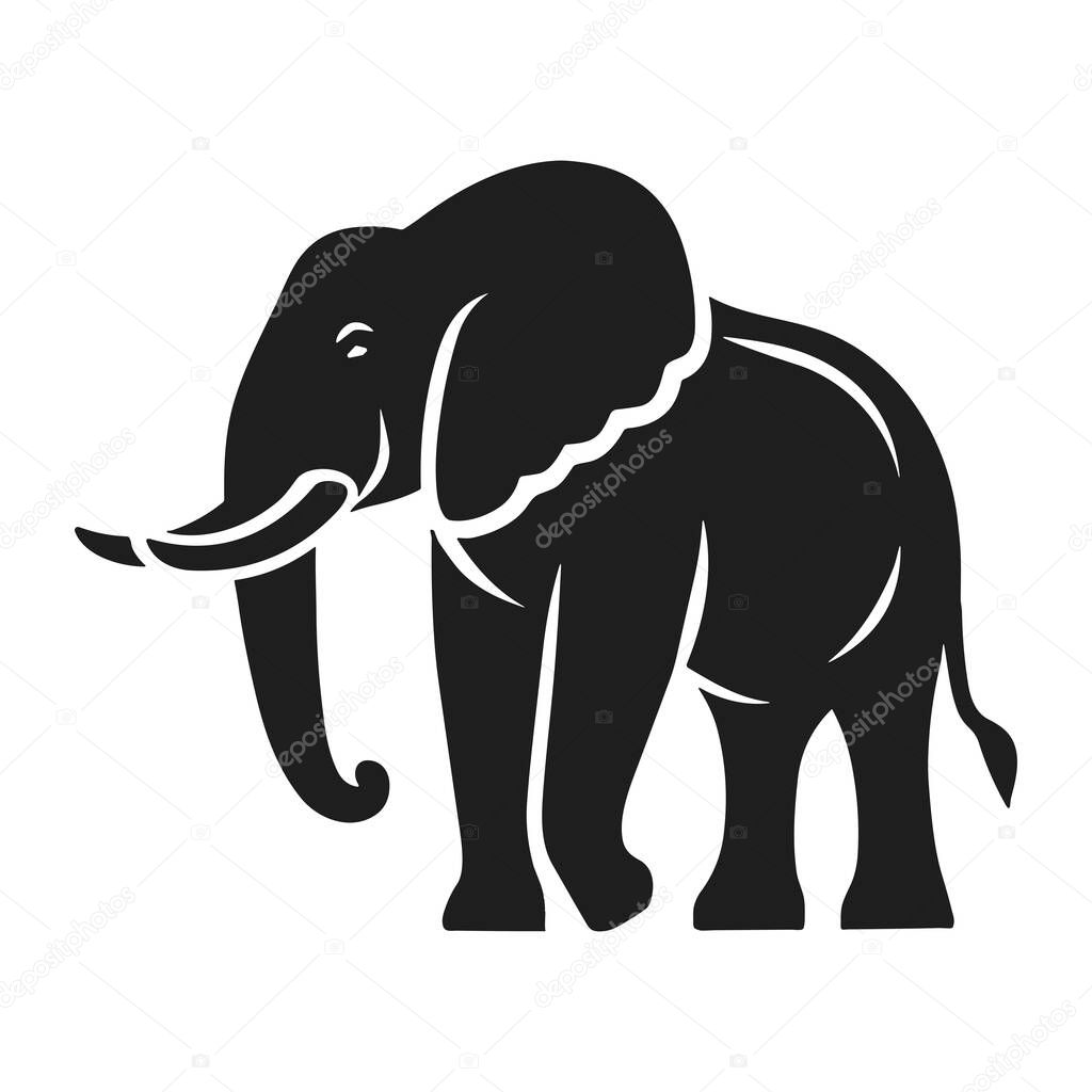 This elegant elephant silhouette vector illustration is perfect for wildlife-themed designs, educational materials, nature conservation campaigns, and artistic projects. Its bold and minimalistic design highlights the majestic presence of elephants,
