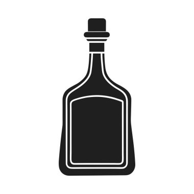 Tekila şişesinin siyah siluet çizimi bar menüleri, markalaşma, ambalaj ve Meksika temalı tasarımlar için idealdir. İçki imalathaneleri, kokteyl barları, içki dükkanları ve partilerle ilgili grafikler için mükemmel. Bu asgari ama şık simge