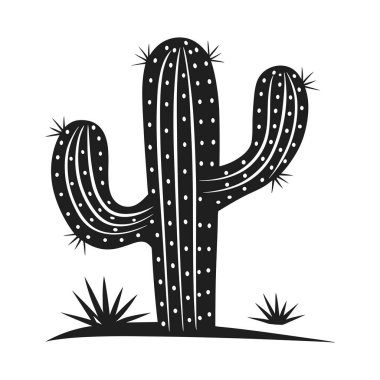 Bir saguaro kaktüsünün cesur ve minimalist siyah silueti, güneybatı temalı tasarımlar, doğadan esinlenilmiş sanat eserleri ve çöl manzaraları için mükemmel. Bu yüksek kaliteli vektör logolar, dövmeler, baskılar ve dijital projeler için idealdir..