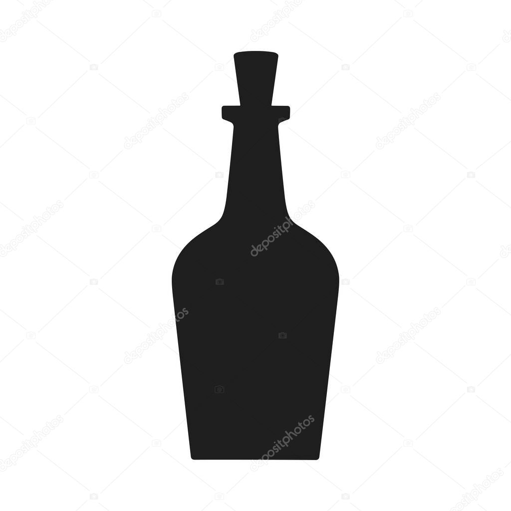 A high-quality silhouette vector of a tequila bottle, perfect for branding, packaging, bar logos, and creative design projects. Ideal for themes related to alcohol, beverages, Mexican culture, distilleries, and minimalist artwork.