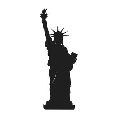Özgürlük Anıtı 'nın cesur siluet temsili, özgürlük ve Amerikan vatanseverliğini temsil ediyor. Bağımsızlık Günü tasarımları, vatansever temalar, tarihi projeler ve ABD seyahat grafikleri için ideal.