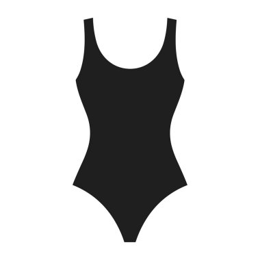 Minimalist tek parça mayo siluet vektörü yaz moda kavramları, plaj kıyafetleri markalaşması, mayo katalogları ve bayram temalı grafikler için idealdir. Bu siyah katı çizim dijital sanat, giyim tasarımı, ambalaj ve düzenleyici için mükemmeldir.