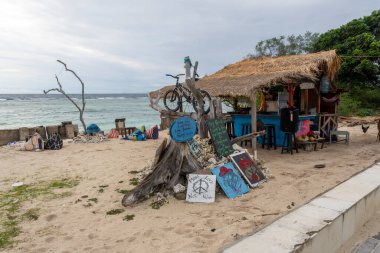 Gili Trawangan, Endonezya - 4 Ocak 2025: bir kulübesi ve 