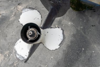 Pervane siyah beyaz renk şeması ile gösterilir. Pervane eski ve yıpranmış.