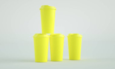 Kağıt bardak, içecek bardağı, işaret bardağı efekti, yüksek çözünürlüklü resim