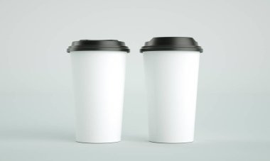 Kağıt bardak, içecek bardağı, işaret bardağı efekti, yüksek çözünürlüklü resim