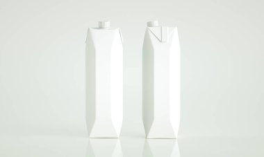 Meyve suyu ve süt için 1L ambalaj kutusunun yüksek çözünürlüklü resmi