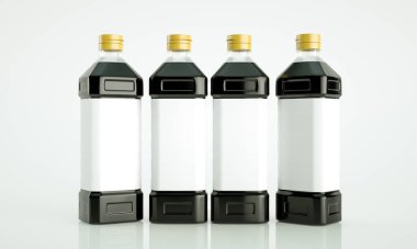 Soya soslu soya sosunun yüksek çözünürlüklü resmi.