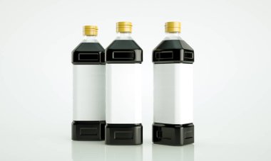 Soya soslu soya sosunun yüksek çözünürlüklü resmi.