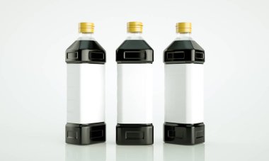 Soya soslu soya sosunun yüksek çözünürlüklü resmi.