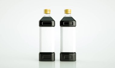 Soya soslu soya sosunun yüksek çözünürlüklü resmi.