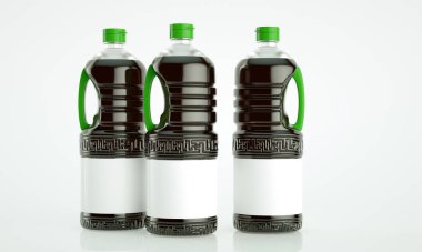 Soya soslu soya sosunun yüksek çözünürlüklü resmi.