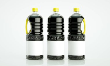 Soya soslu soya sosunun yüksek çözünürlüklü resmi.