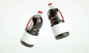 Soya soslu soya sosunun yüksek çözünürlüklü resmi.