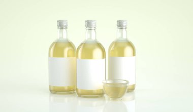 Şişe pirinç şarabının yüksek çözünürlüklü resmi