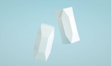 Süt ve yoğurt paketleme kutusunun yüksek çözünürlüklü resmi