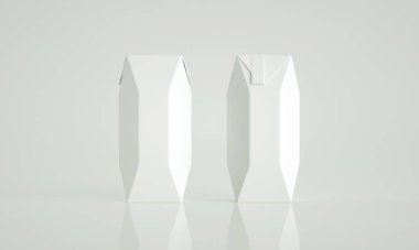 Süt ve yoğurt paketleme kutusunun yüksek çözünürlüklü resmi