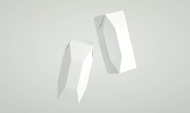 Süt ve yoğurt paketleme kutusunun yüksek çözünürlüklü resmi