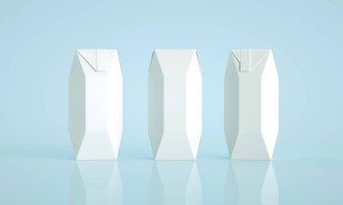 Süt ve yoğurt paketleme kutusunun yüksek çözünürlüklü resmi