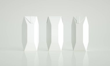 Süt ve yoğurt paketleme kutusunun yüksek çözünürlüklü resmi