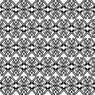 Kusursuz desen. Siyah beyaz eşkenar dörtgenlerin şık dokusu.