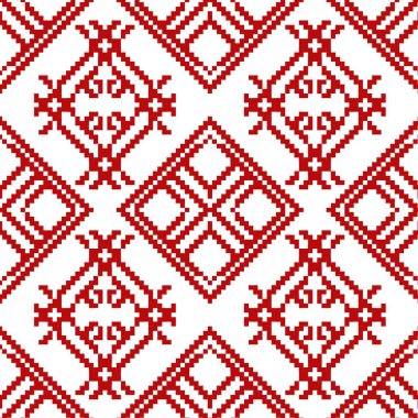 Geleneksel işlemeli haç işlemeli kusursuz desen.