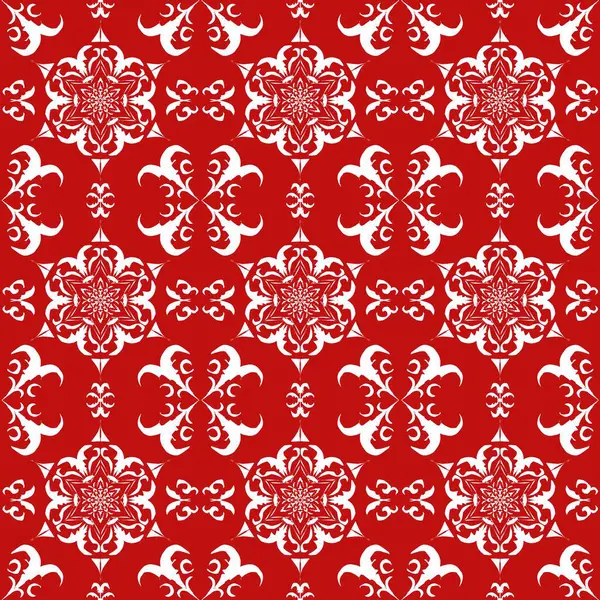 Kırmızı ve beyaz elementlerin kusursuz deseni.