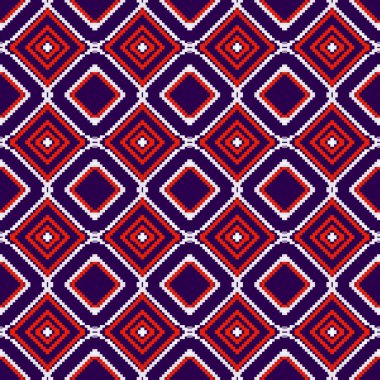Etnik model, soyut kaleydoskop kumaş tasarımı.