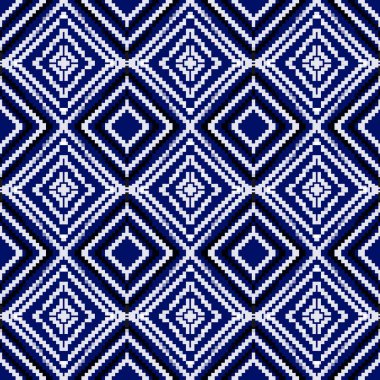 Mavi ve beyaz çizgili soyut geometrik desen