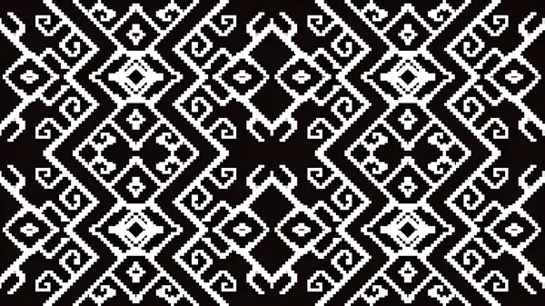 Siyah ve beyaz geometrik şekilli kusursuz desen. vektör illüstrasyonu