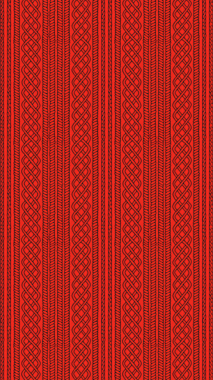 Çarpıcı modern tasarım geçmişi ve kumaş izleri için kalın geometrik kırmızı kabile deseni