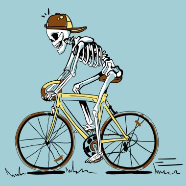 Bisikletli bir iskelet..