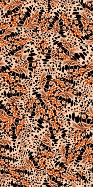 Leopar benekli, soyut, pürüzsüz desen. vektör illüstrasyonu.