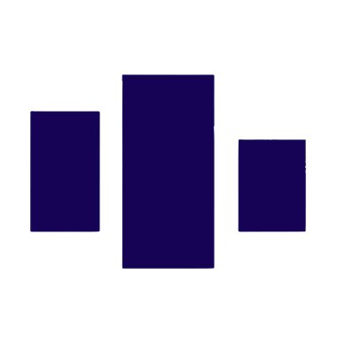 Soyut koyu mavi dikdörtgen çubuk grafiği