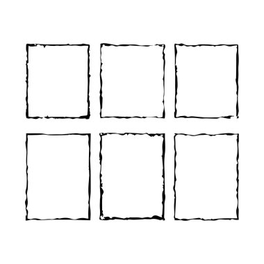 Altı düzensiz kare şablon boş