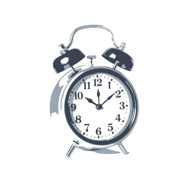 Klasik çalar saat illüstrasyon zaman yönetimi kavramı