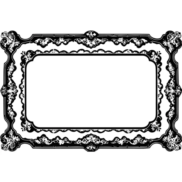 Zarif siyah-beyaz dekoratif çerçeve kenarı