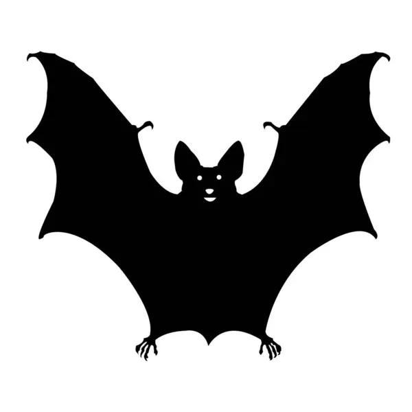 Siyah yarasa silueti cadılar bayramı tasarım elementi