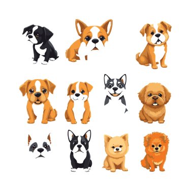 Çizgi filmlerdeki köpek yavrularının sevimli koleksiyonu.