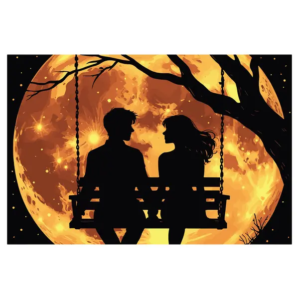 Palmiye ağaçları ve güneş okyanus yüzeyine yansıyan tropik bir ada.