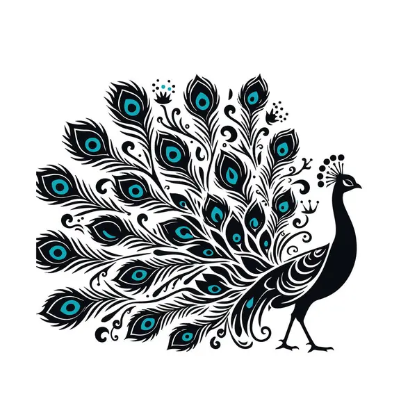 Beyaz bir arkaplana karşı duran bir okapinin siyah silüeti