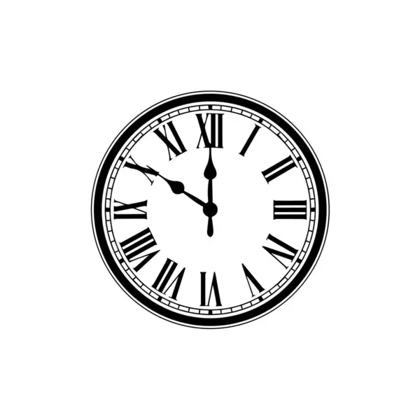 Klasik analog saat yüzü. Roma rakamları 10 ila 10 dakika gösteriyor.